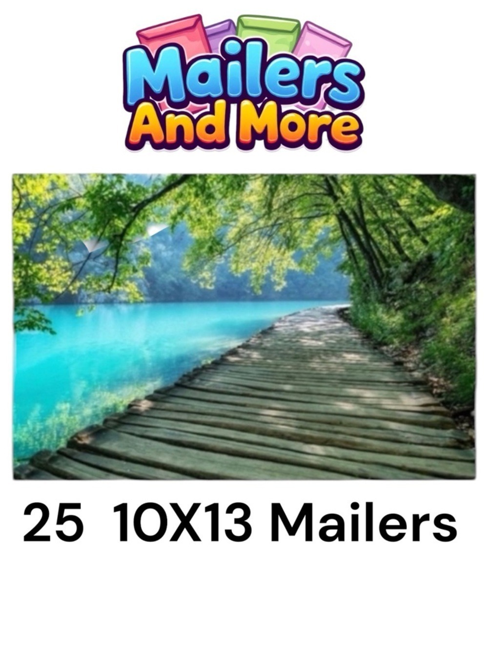 25 10X13 Poly Mailers Plitvice Lakes, Shipping Envelopes Price Firm - Picture 1 of 10